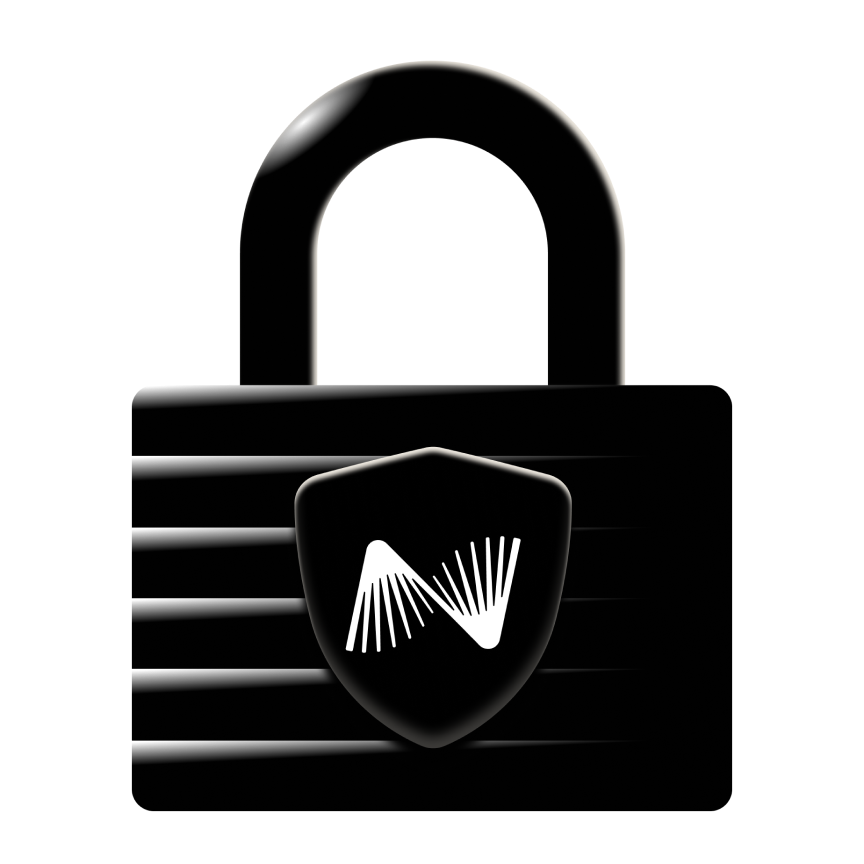Lock with the Nexo logo