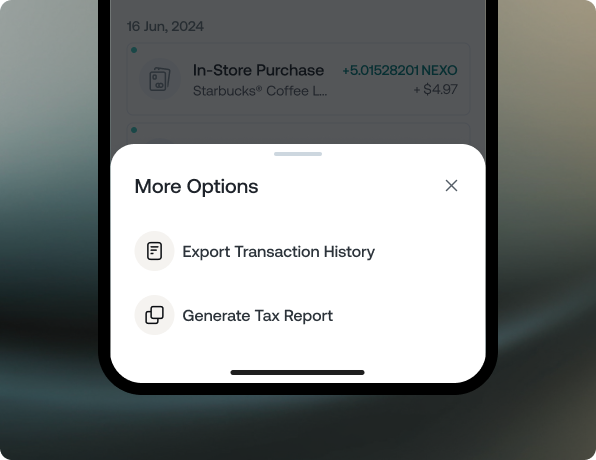 Generate Tax Report Nexo